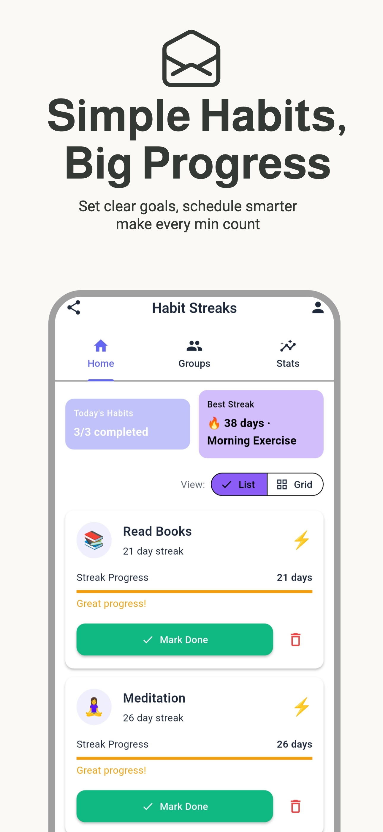 Habit Streaks Group Challenges - Compete with friends and stay motivated together